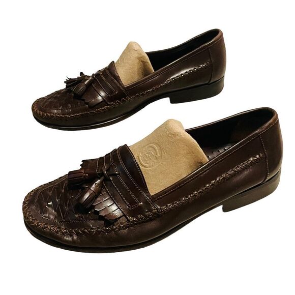 Giorgio Brutini Brown Monocle Kiltie Tassel Loafers - Size 8.5. - Picture 7 of 11